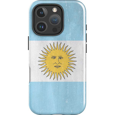 Argentina Flag Distressed iPhone 16 Pro Max Impact Case